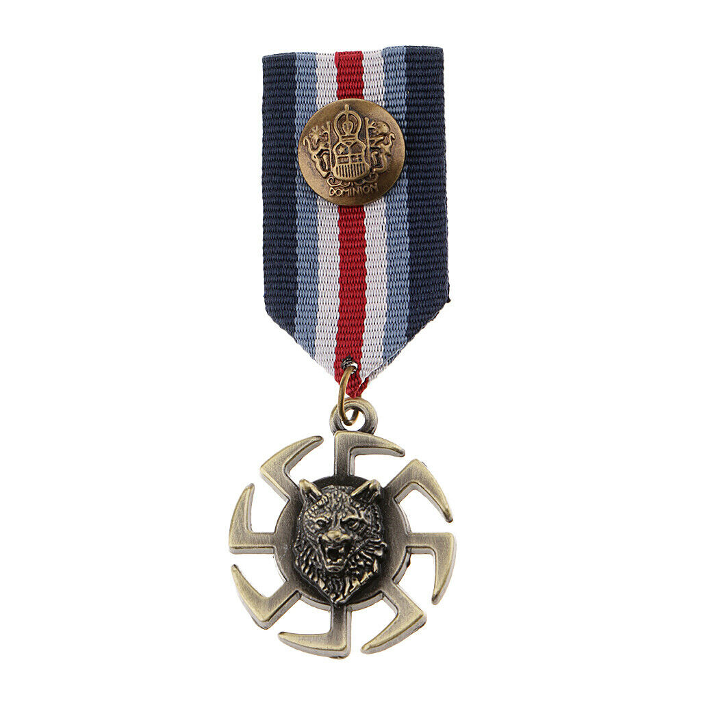 Prettyia 4x Mens Brooch Badge   Uniform Striped Fabric Medal Brooch
