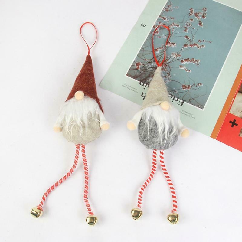 4pcs Christmas Tree Hanging Gnomes Ornaments Swedish Handmade Plush Gnomes
