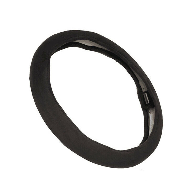 Car Winter 38cm 15" Heated Steering Wheel Cover Heating Warm+ Lighter Plug Black