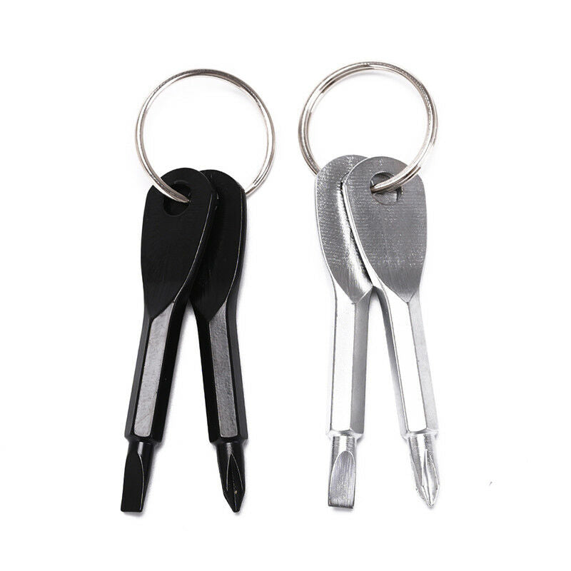 2Pcs Multi Tool Key Ring Screwdriver Outdoor Pocket Tool Set With Keychai.l8