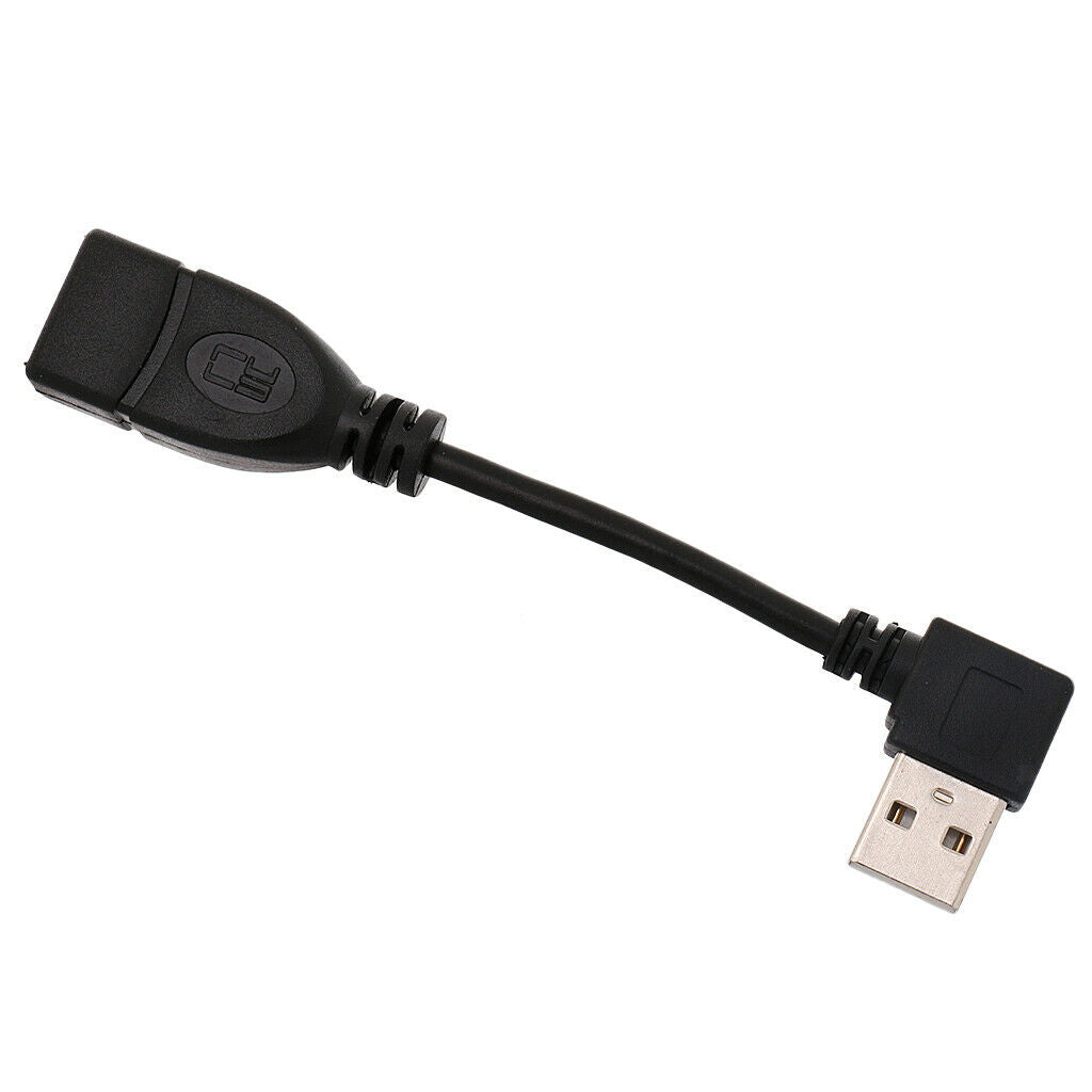 USB 2.0 A Male To Female Angle 90 Degree Extension Adapter Converter Cable