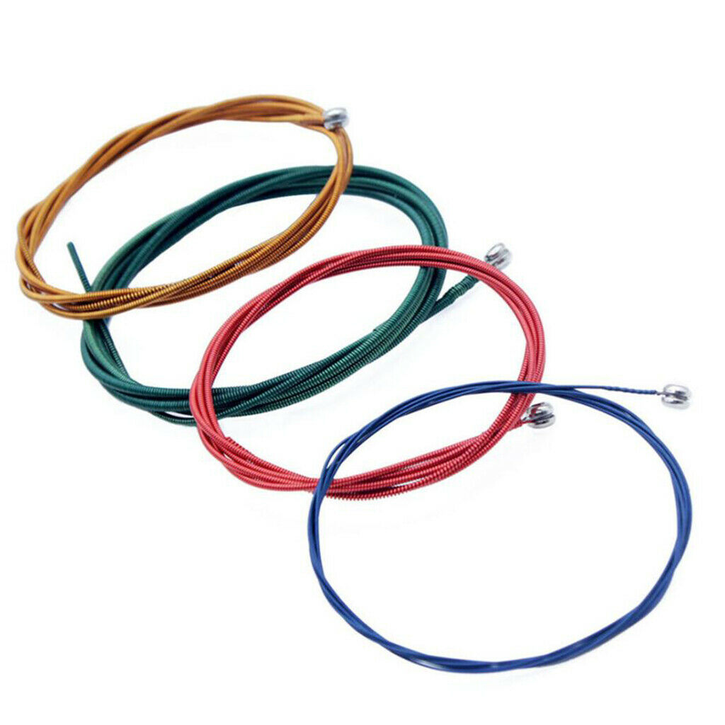 Electric Bass Parts String Colorful 1st-4th Nilkel Plate End Ball Steel Core