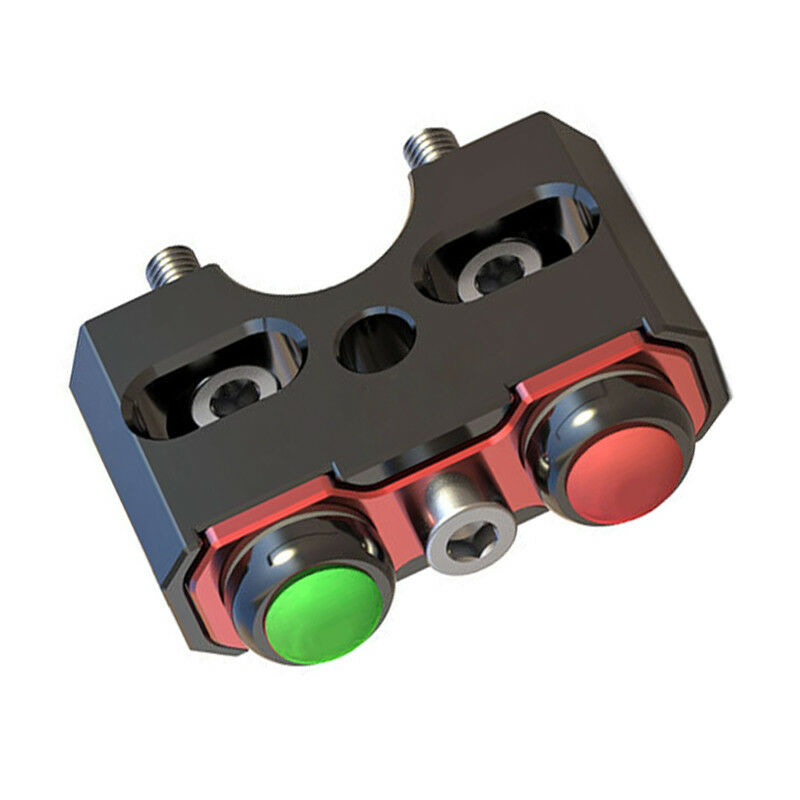 22mm CNC Aluminum Motorcycle ATV Reset Self-locking Button Handle Double Switch