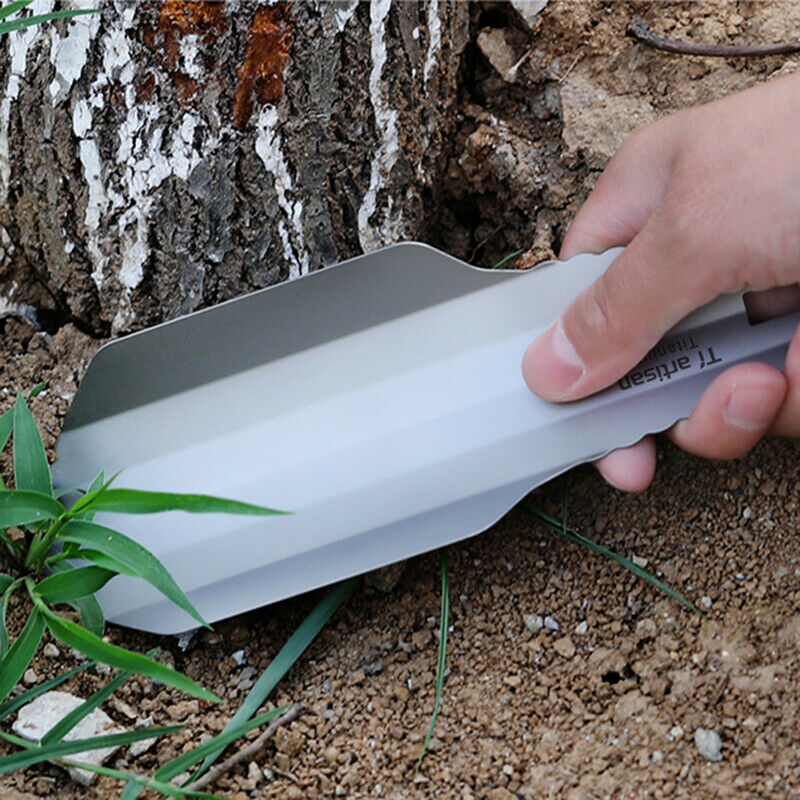 Pure Titanium Ultralight Backpacking Potty Trowel Outdoor Compact Poop Sho L NC