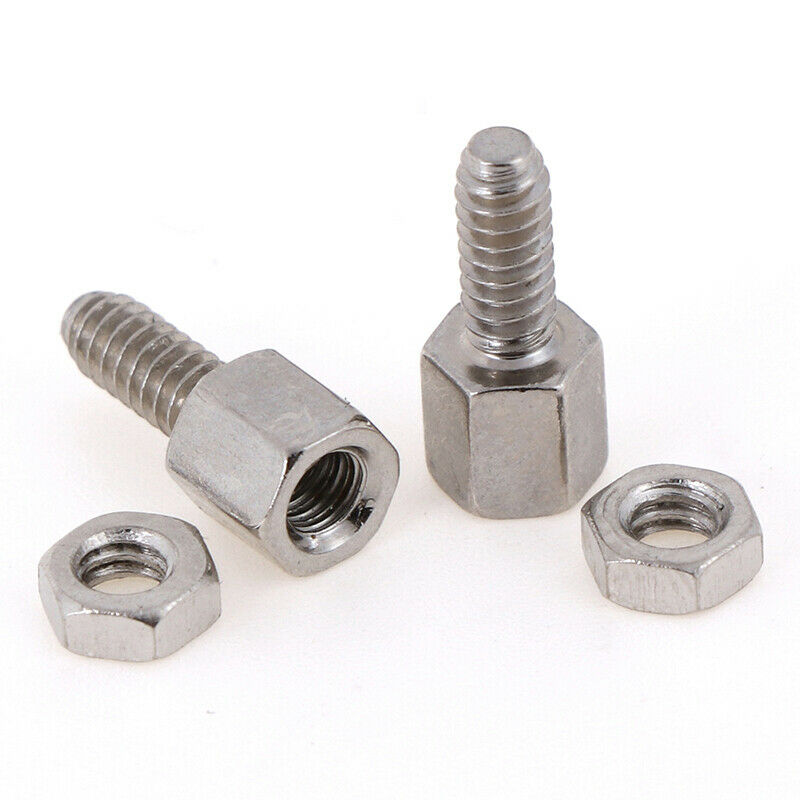 10Sets 5+7mm Header Plate Bracket Stud Bolt & Nut Nuts Screw D-Sub VGA se.l8