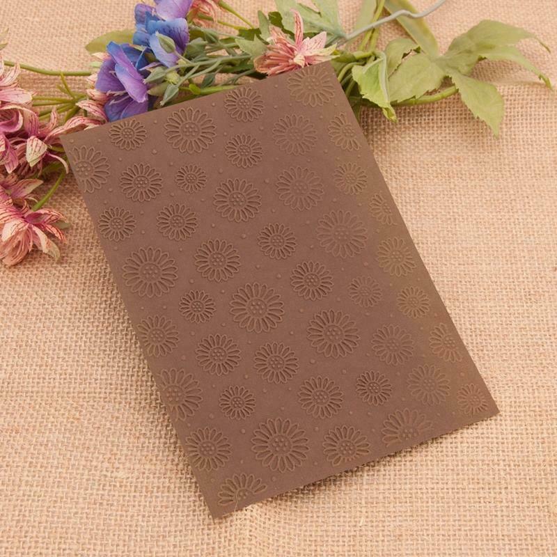 Sunflower Plastic Embossing Folder Stencil Template DIY Craft Making Scrapbook