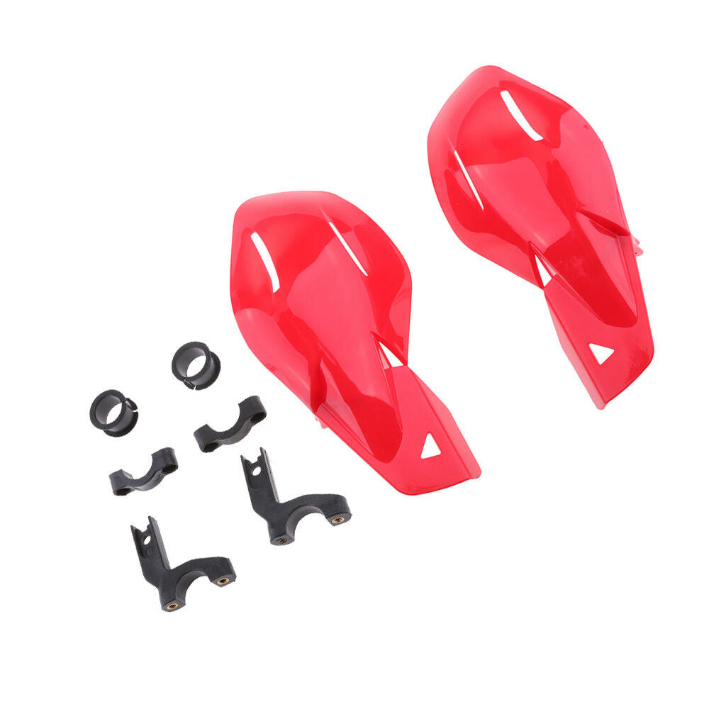 2X 22mm Handlebar Bike ATV Motorcycle Brush Bar Hand Guards Handguard Red