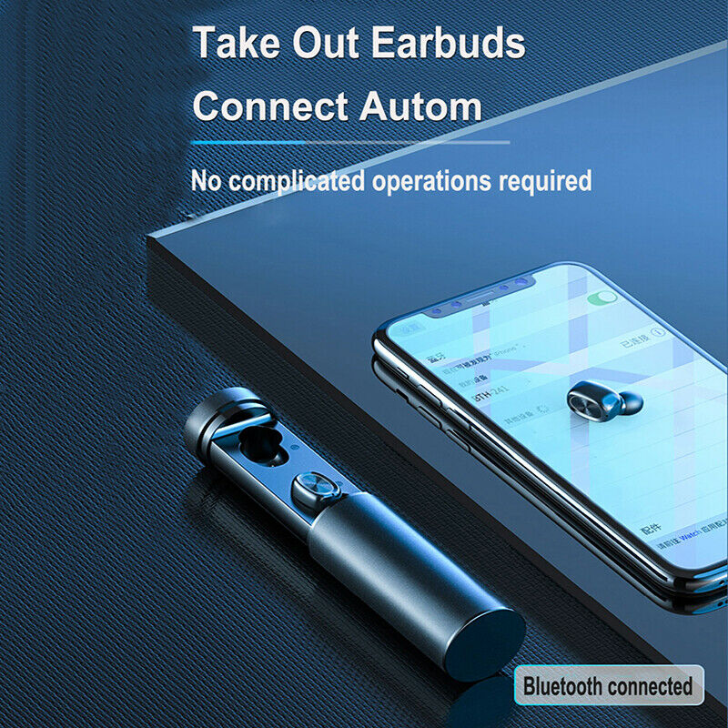 Bluetooth 5.0 Headset Wireless Earbuds Stereo Headphones Smart Touch Control