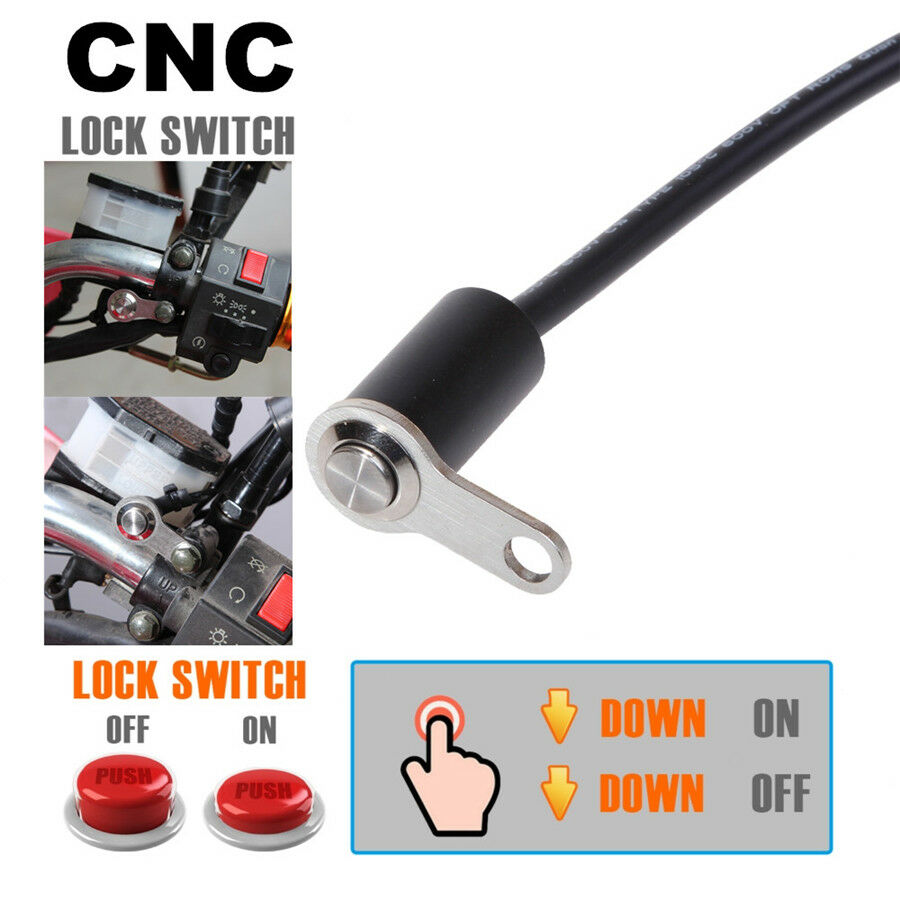 Aluminum Alloy Motorcycle Handlebar Light Switch Manual-Return Lock Switch 3A