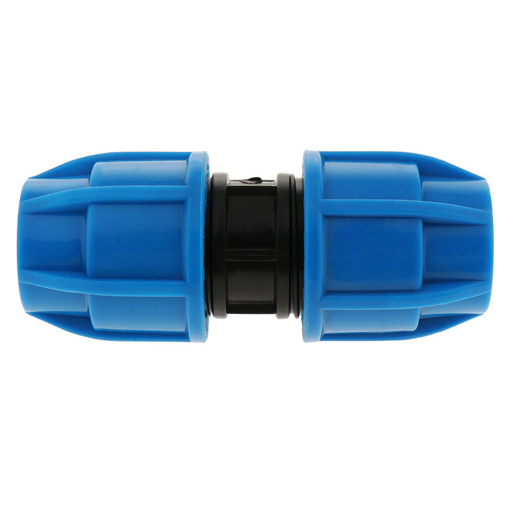 2Pcs PE Straight Union Garden Hose PE Connector Heavy Duty Water Hose Fittings