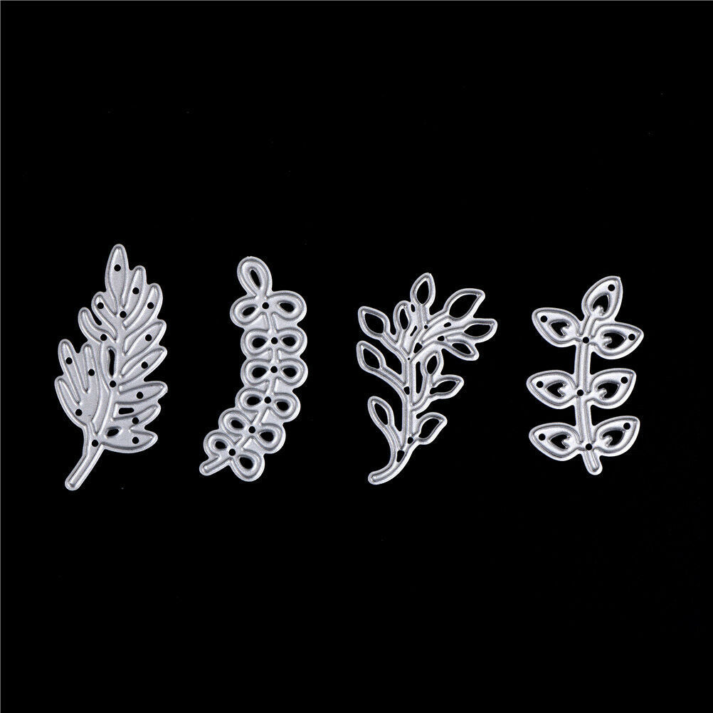 4pcs/set Leaves Metal Cutting Dies For Scrapbooking DIY Album Cards Makin.l8
