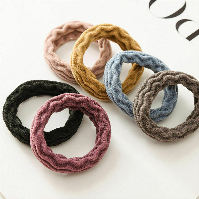 5 Pcs Women's Velvet Elastic Hair Rope Tie Scrunchie Ponytail Holder Accessories