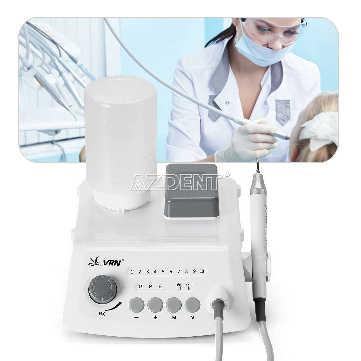 Wireless Foot Switch Dental Ultrasonic Scaler LED Detachable Handpiece VRN-A8