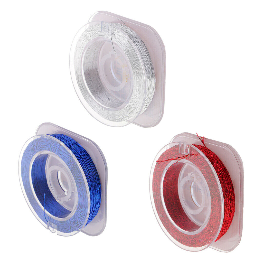 3pcs Rod Guide Wrapping Thread Rod Repairing Line for DIY Rod Building 55yds