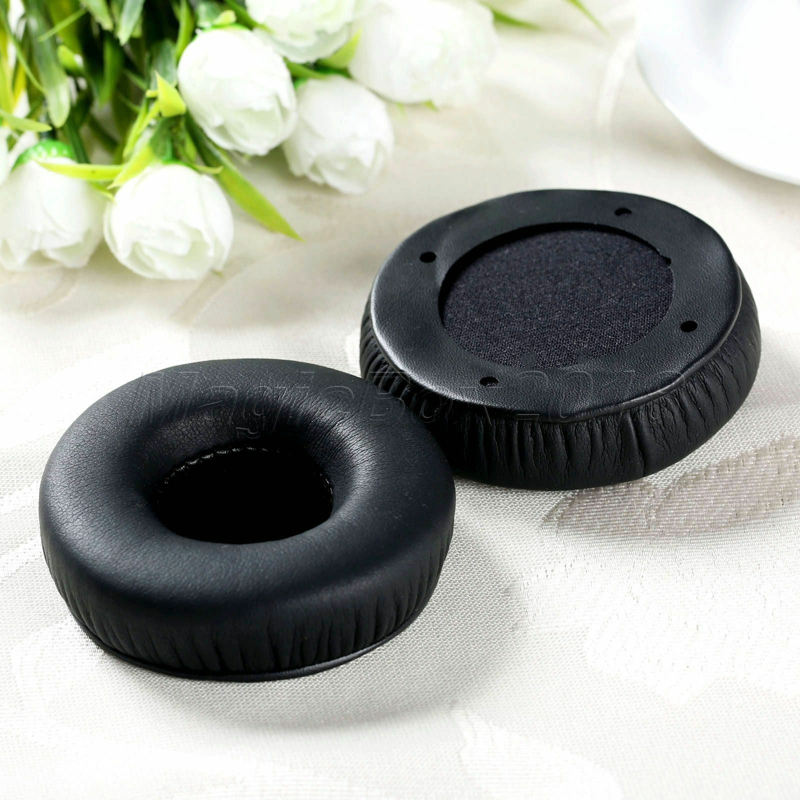 Replacement Black Leather Foam Ear Pads Headset Cushion For AKG K67 DJ Headphone