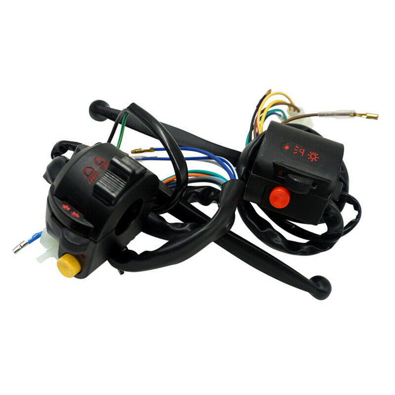 7/8" 22MM Motorcycle Handlebar Horn Button Fog Light Switch w/Handle Brake Lever