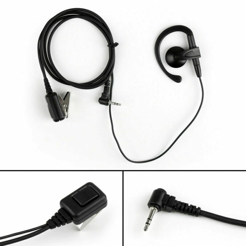 1x2.5mm Earhook Earpiece Headset P Mic Fits  T6200 T6220 T5422 Radio  UA
