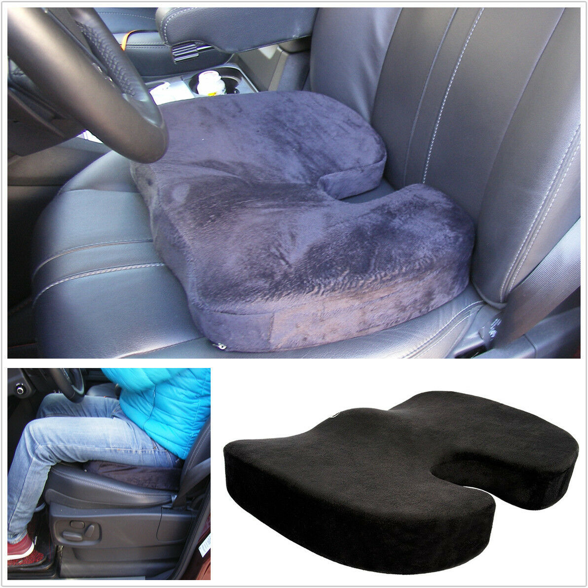 Memory Foam Coccyx Orthopedic Comfort Seat Pad Car Sitting Cushion Support Mat