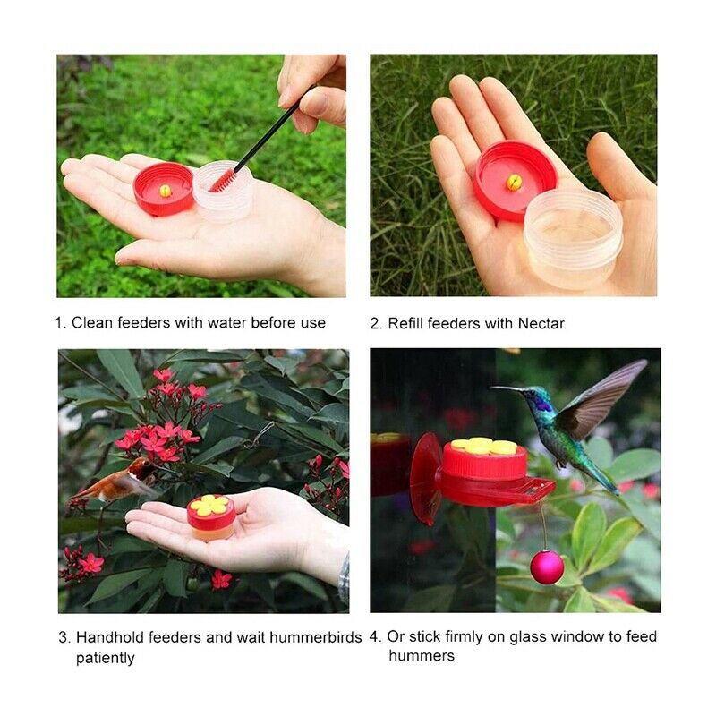 6 Pack Handheld Bird Feeders with Suction Cup,Multifunctional Mini Feeder wiB4I4