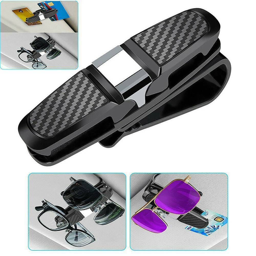 US Car Auto Sun Visor Glasses Sunglasses Card Ticket Holder Clip Universal Black