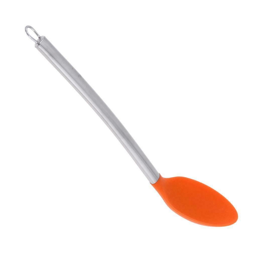Kitchen Silicone Spoon Heat Resistant Non-stick Silicone Cooking Tool orange