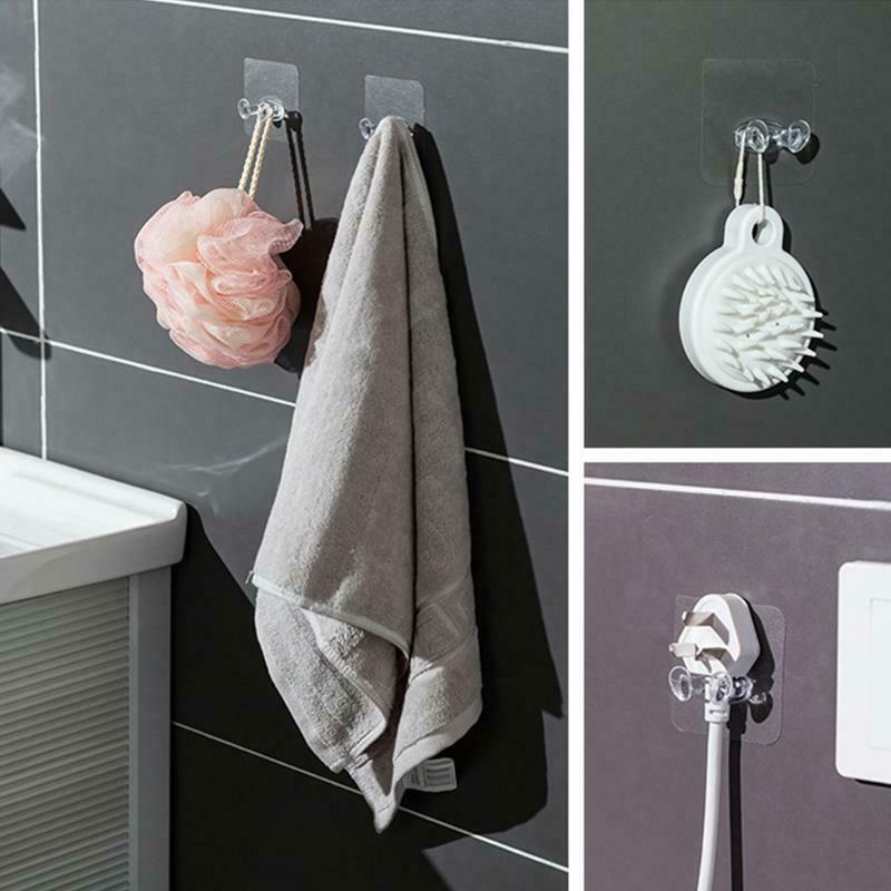 5Pcs Home Office Wall Adhesive Power Plug Socket Holder Hanger Sticky Hook