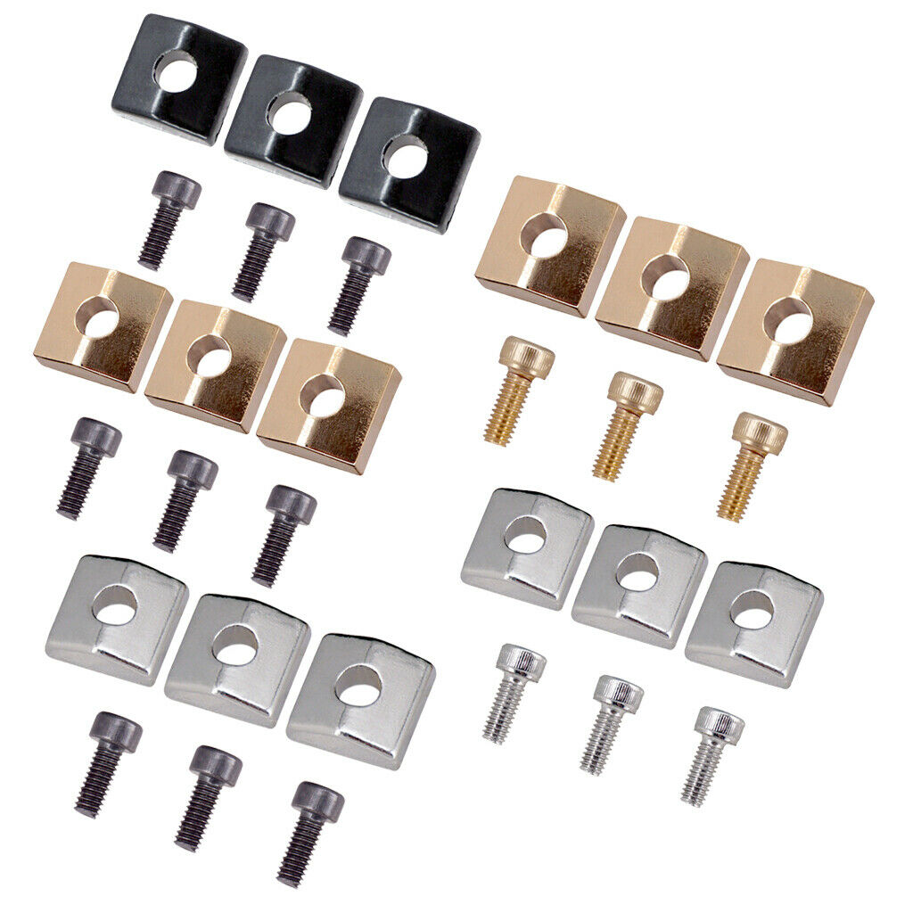 6pcs Electric Guitar Locking Nut Clamp&Screws for Tremolo Bridge Parts
