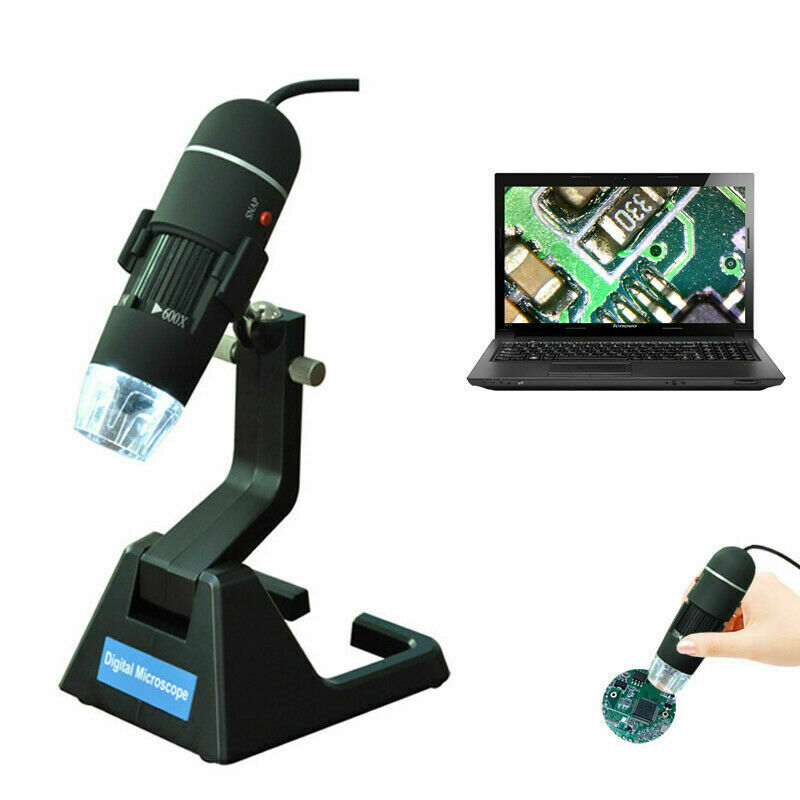 New USB Digital Microscope Endoscope Magnifier 600X Video Camera 8 LED