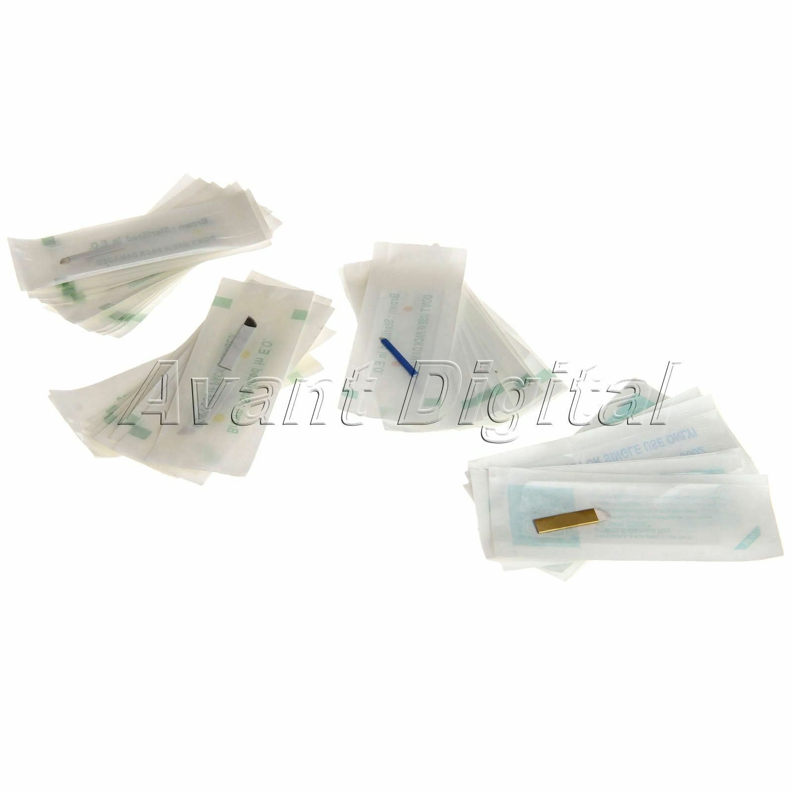 40Pcs Microblading Needles Blades  7/12/14/17pin Permanet Makeup Eyebrow Beauty