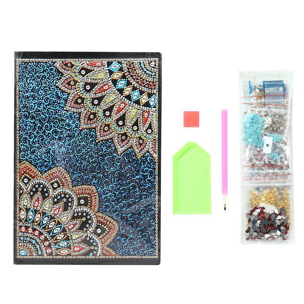 DIY Mandala Special Shaped Diamond Painting 60 Sheets Students A5 Notebook @