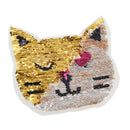 Reversible Sequins Cat Pach DIY Sewing Iron on Clothes Decoration Applique Craft