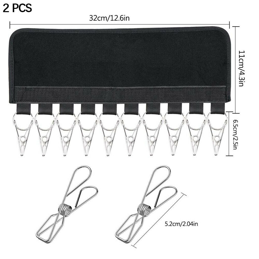 Portable Lightweight Metal Hat Organizer for Room Storage Clips Pack of 2