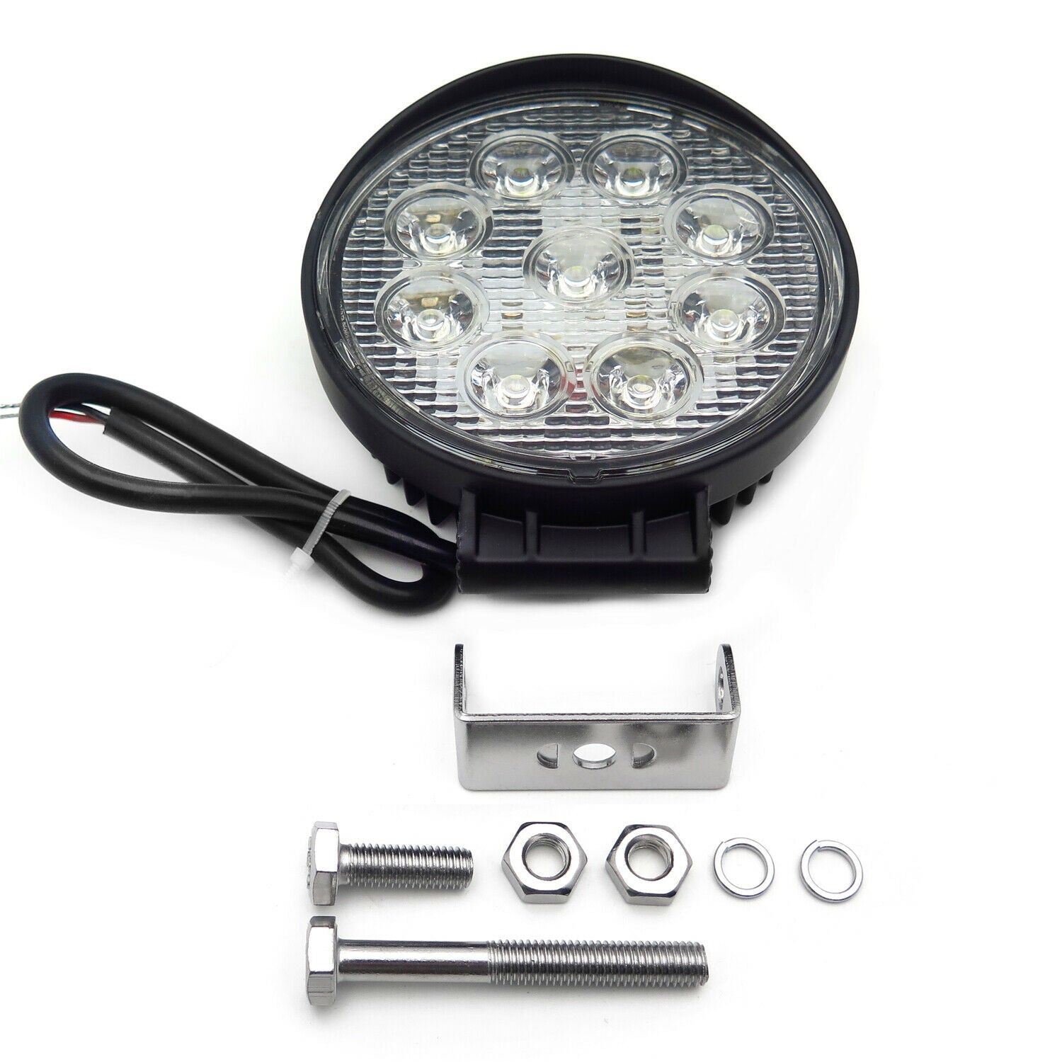Round 27W Spot BEAM LED Off Road Work 9 LED Light 12V 24V Universal USE SUV Car