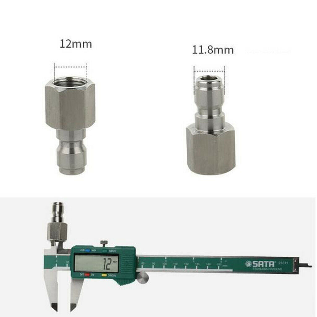 4-Pack Pressure Washer Hose Connector 1/4" G Quick Coupler Male & Female