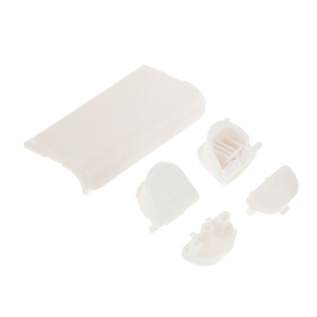 2 Set L2 R2 L1 R1 Grip Caps Buttons Mod for Sony PS4 Controller White+Red