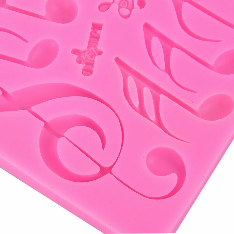 Pastry Baking Tools Music Notes Shaped Silicone Fondant Cake Molds Bakwar.l8