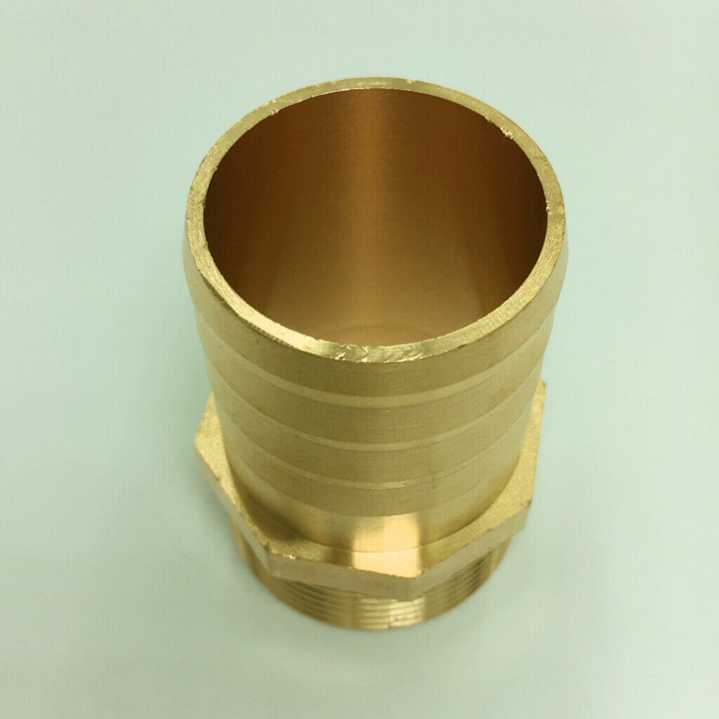 Brass Barbed Hose Fitting Connector Adapter Male Pipe 38mm Barb Dia