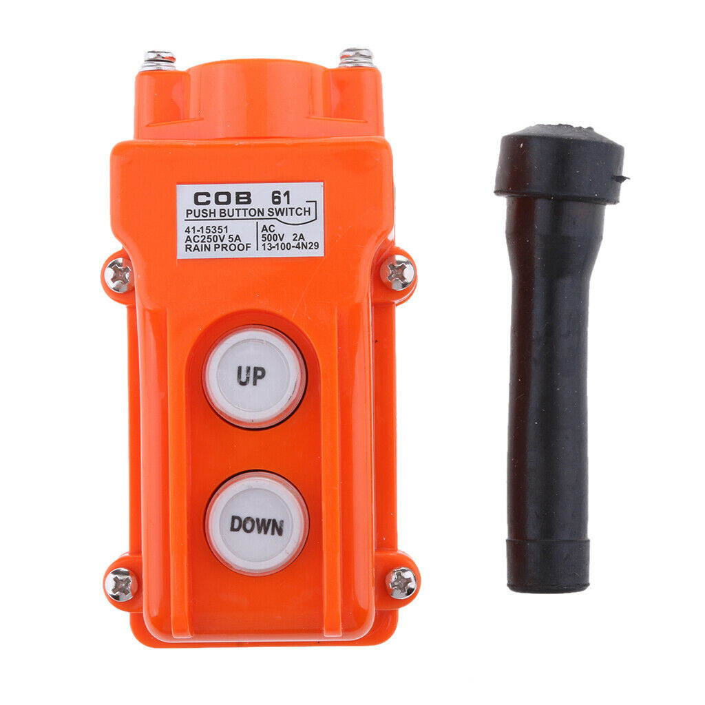 COB61 2 Ways Hoist Crane Push Button Switch Momentary Contact Type Rain-proof
