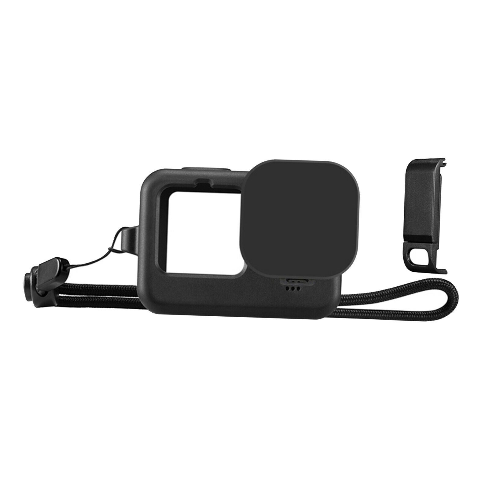 Silicone Cover for   Hero9 Black w/ Lanyard Wrist Strap Lens Cover