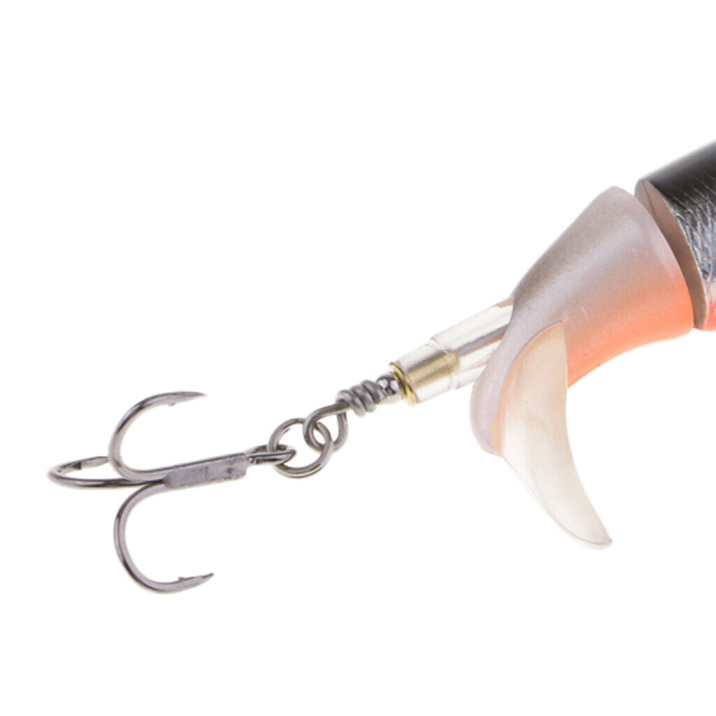 Pack of 2pcs Flexible Rotate Tail Whopper Popper Fishing Lures Floating Hard