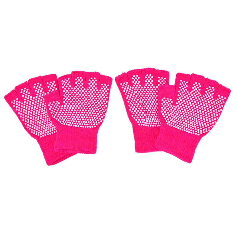 1Pair Half Fingers Yoga Gloves Fitness Lady Non-slip Professional Sports .l8