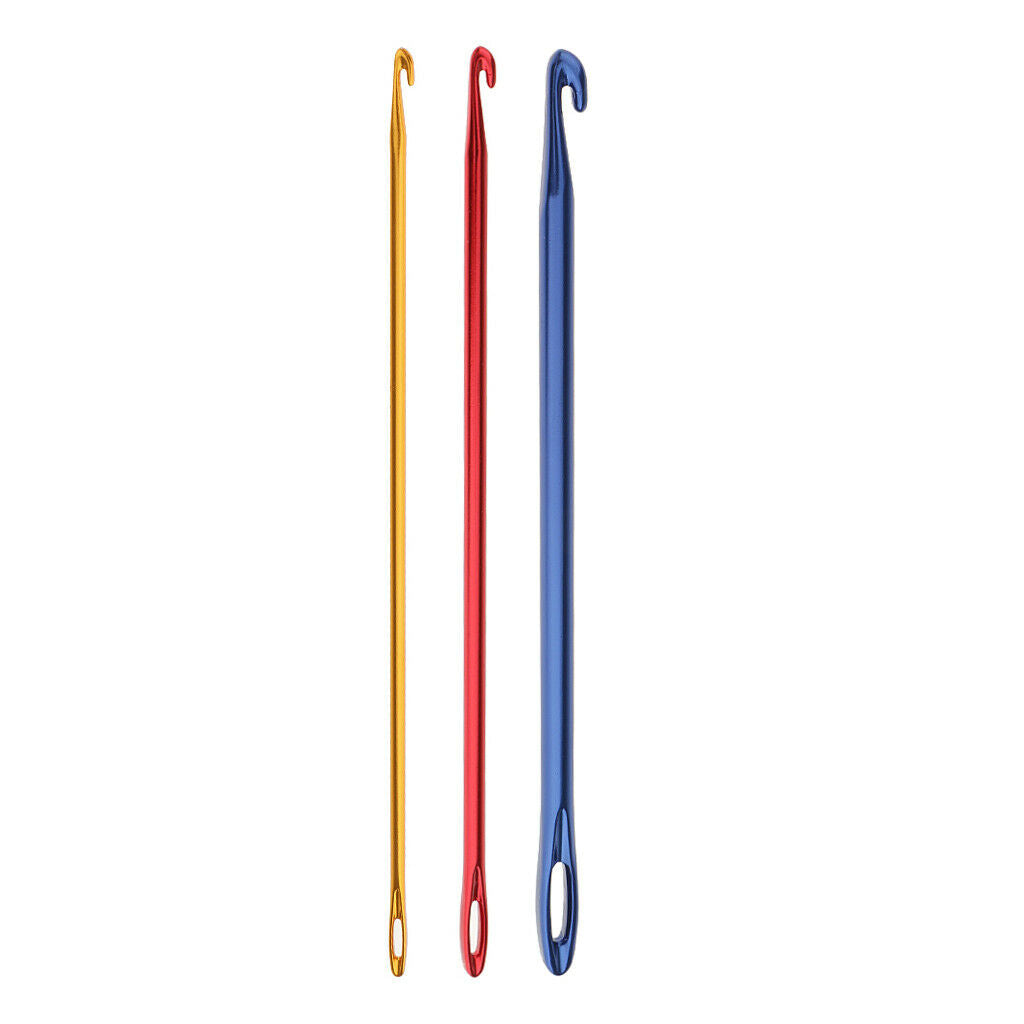 3pcs Aluminum Tunisian Afghan Crochet Hook