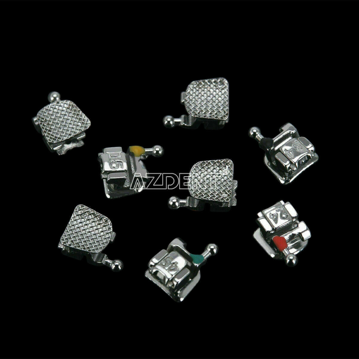 3 X Dental Orthodontic SELF-LIGATING BRACKETS SL CLEAR MBT 0.022 5*5 HK 345Hooks