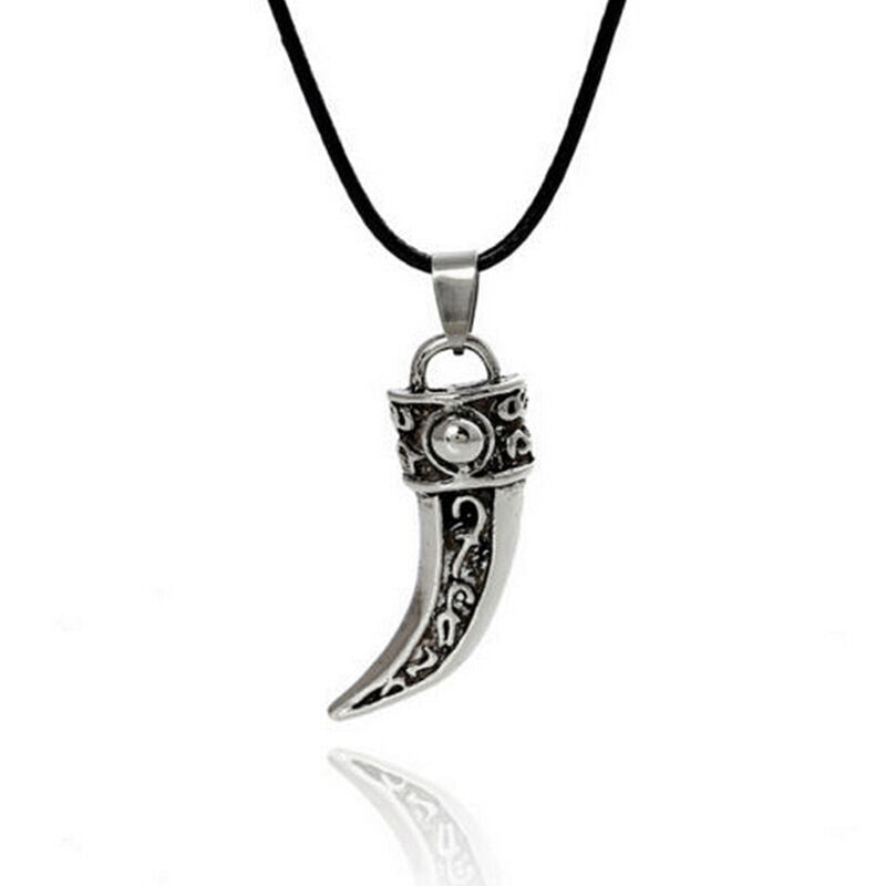 Trendy Stainless Steel Domineering Wolf Tooth Shape Pendant Necklace Jewel.l8