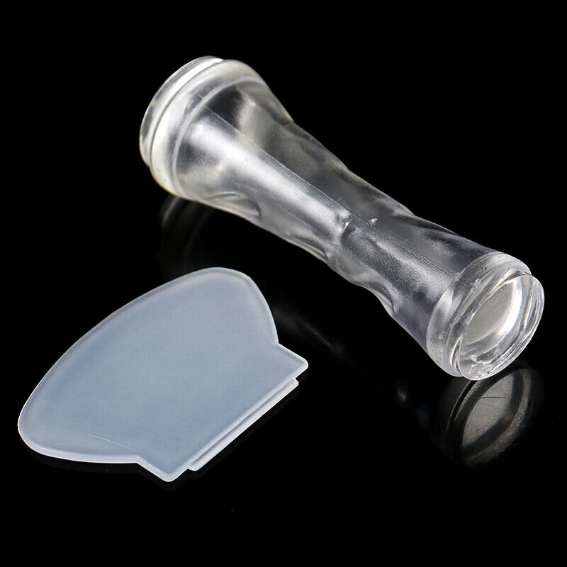 Double Head Silicone Seal Nail Stamping Printing French Nail Stamper ScraperBDA