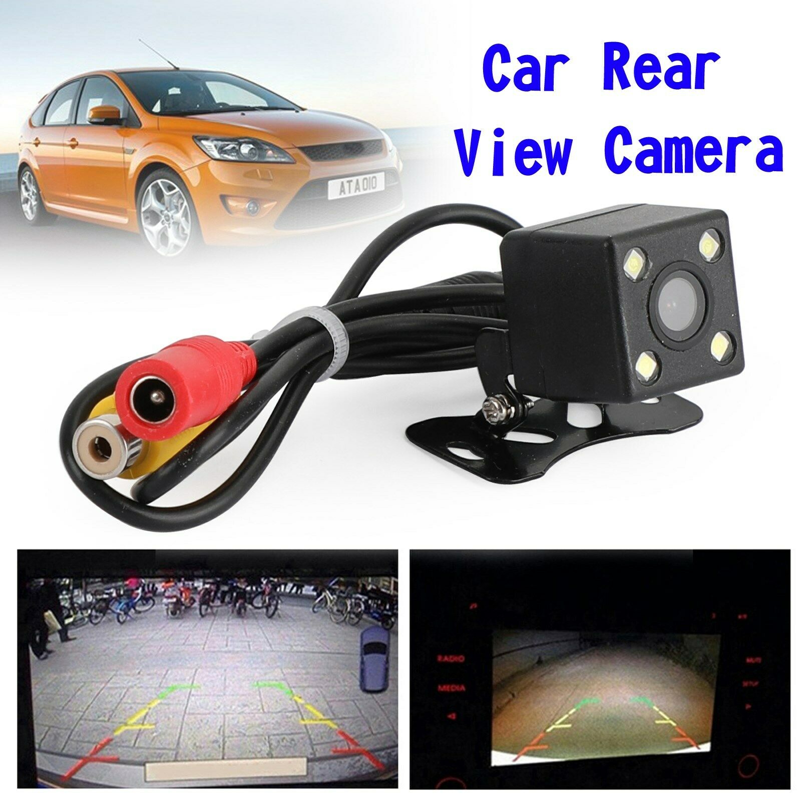 170° CMOS Car Rear View Backup Camera Reverse 4 LED Night View Waterproof CN