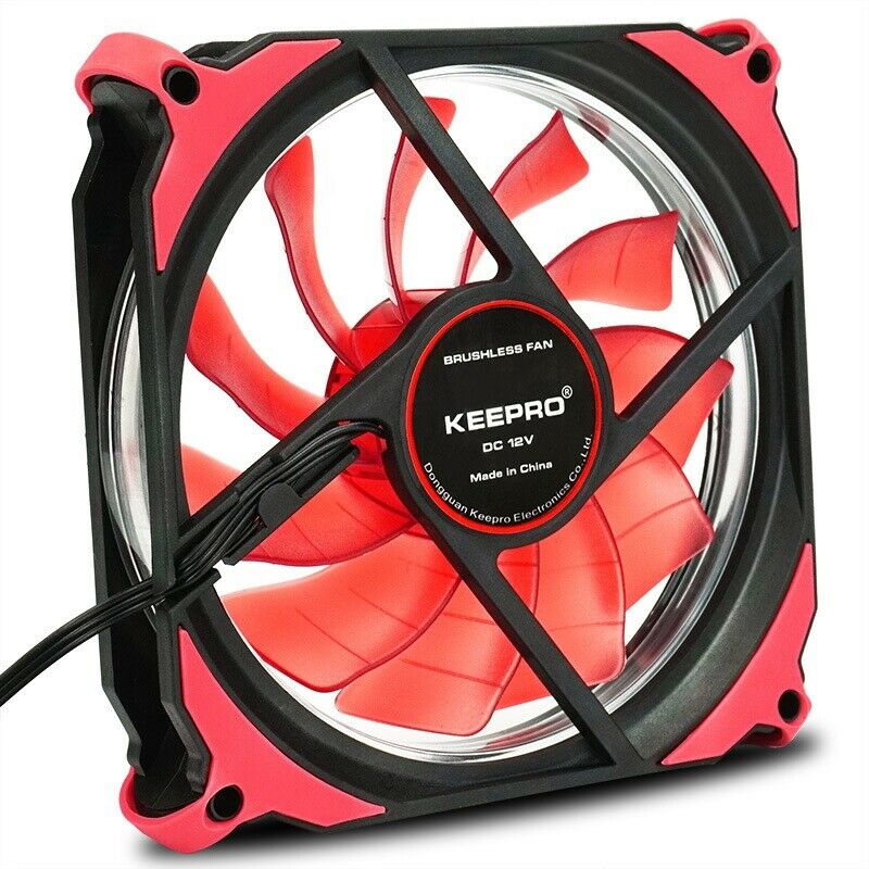 2X(KEEPRO LED Case Fan 120Mm Fans Silent Sleeve Bea 3Pin Desktop PC Fan ComH6U8)