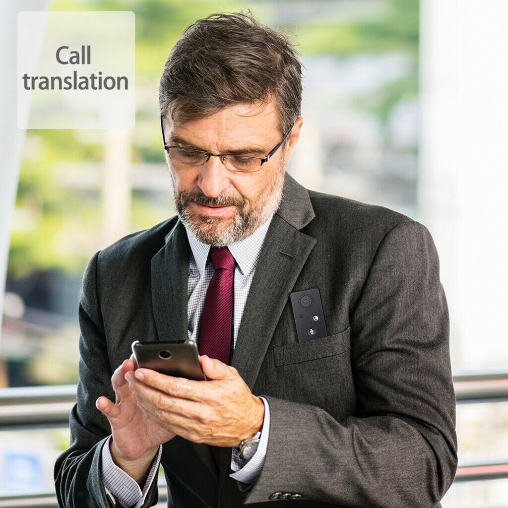 Portable Smart Voice Translator Intelligent Speech Interpreter 1000mAh White
