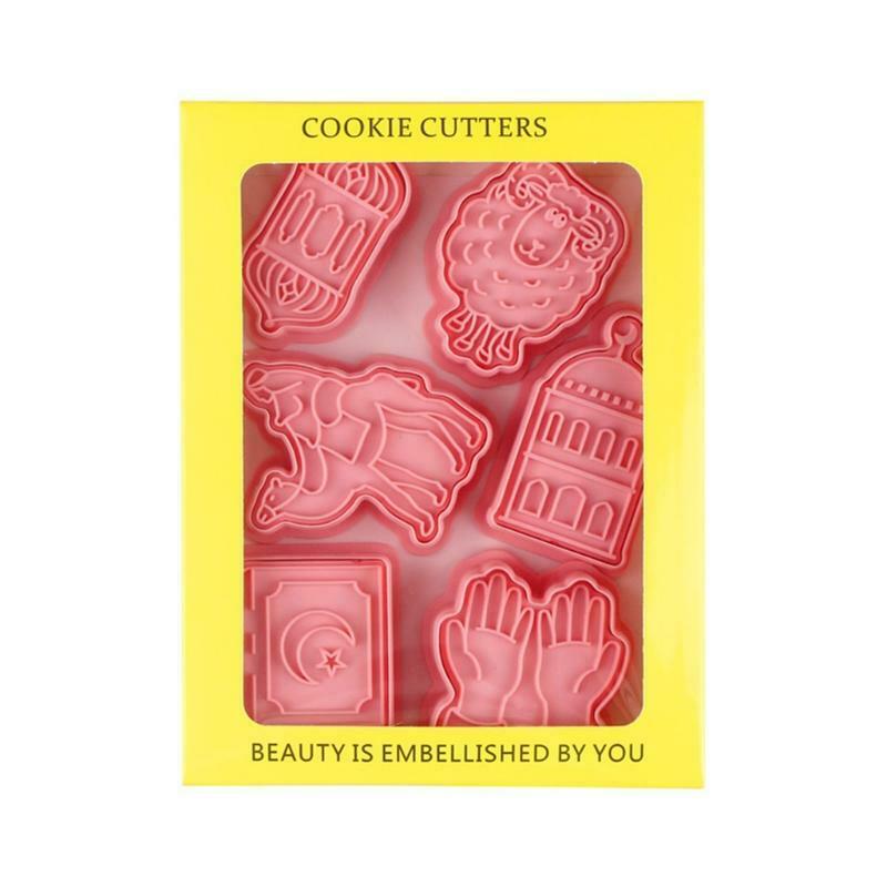 6 Pcs Ramadan Decoration Cookie Cutters Set Eid Mubarak Element Biscuit DIY Mold