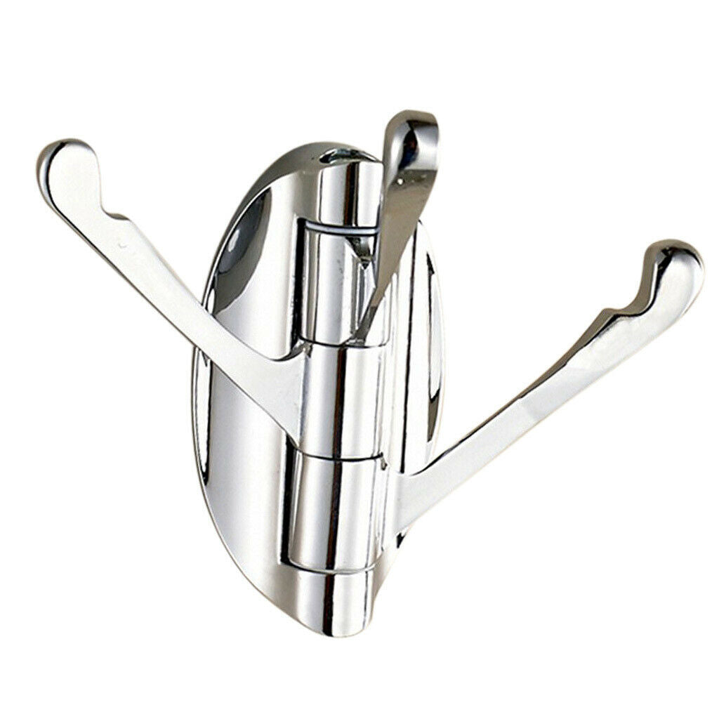 Coat Robe Wall Hook Wall Mounted Swing Triple Towel Hat Clothes Hook
